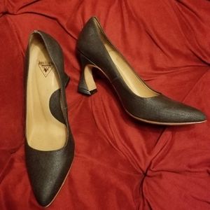 Fluevog heels (Desmond - Black Canvas, size: 7.5)